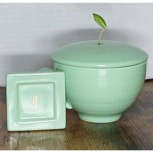 Tea Forte Cafe Cup Mint Green Ceramic Cup With Lid And Teabag Tray 8 oz